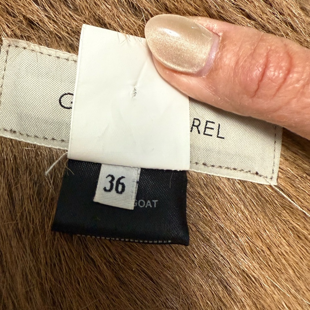 Gerard Darel Brown Suede Goat Skin Shearling Toscana Coat - Picture 16 of 16